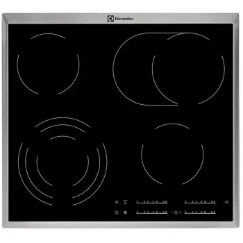 Elektrinė kaitlentė Electrolux EHF46547XK, įmontuojama, keraminė, juoda, 4 zonos, jutiklinis valdymas