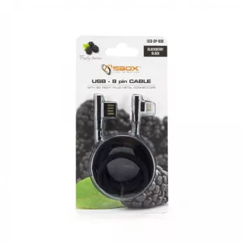 Sbox USB-8P-90B USB 8 kontaktų laidas, juodas