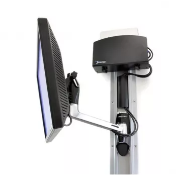 Ergotron LX HD sieninis laikiklis Swing Arm - tvirtinimo rinkinys (svyrančioji ranka, rankenėlė) televizoriui (pakreipimas ir pasukimas) - aliuminis - ekrano dydis: iki 106,7 cm (42 inch) - tvirtinimo detalės