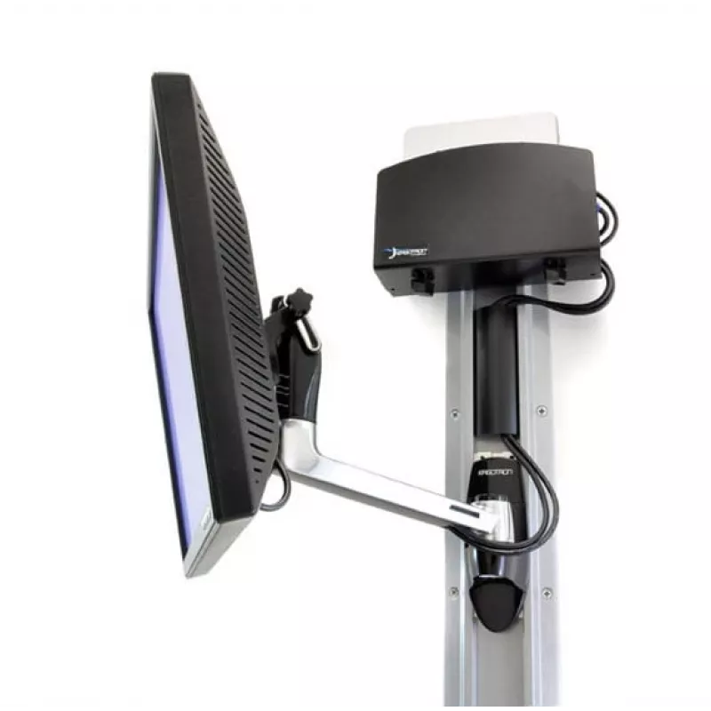 Ergotron LX HD sieninis laikiklis Swing Arm - tvirtinimo rinkinys (svyrančioji ranka, rankenėlė) televizoriui (pakreipimas ir pasukimas) - aliuminis - ekrano dydis: iki 106,7 cm (42 inch) - tvirtinimo detalės