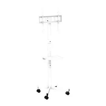 Gembird mobilus TV stovas su ratukais 32–55 col., baltas, VESA 100x100–400x400, 30 kg