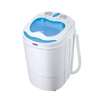 Skalbimo mašina su viršutiniu pakrovimu Mesko MS 8053 – 3 kg talpa, 360×370×530 mm, mėlyna/balta