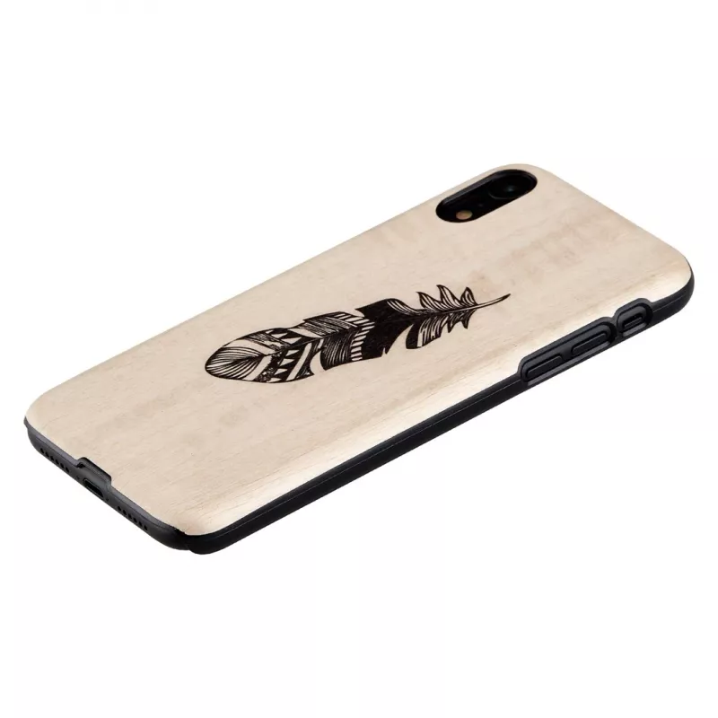 Apsauginis dėklas iPhone XR, man and wood, Indian Black, kietas korpusas