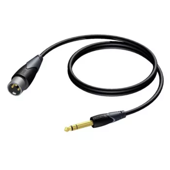 Audio kabelis Procab XLR patinas į 6,3 mm (1/4 colio) lizdą patinas, stereo, 3 m