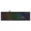 Mechaninė žaidimų klaviatūra SAVIO STYX Outemu Red — Pilno dydžio 104 klavišų USB laidinė, RGB, ANSI US International, 1,5 m, Juoda