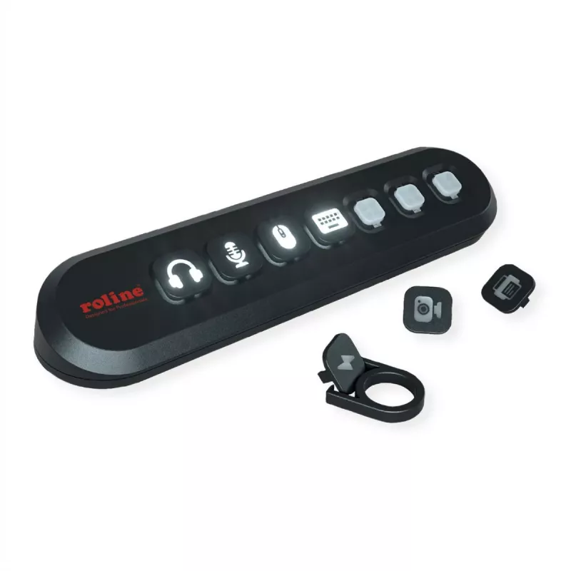 ROLINE USB 3.2 Gen 1 šakotuvas, 7 prievadai, keičiami mygtukai, Type-A jungties kabelis