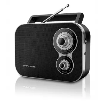 Muse M-051R 2-juostų nešiojamas radijo imtuvas, juodas