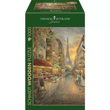 Medinis dėlionė Thomas Kinkade Studios: Paryžiaus vaizdai (1000 dalių)