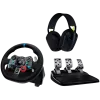 LOGITECH G29 EU + G435 Juodas Žaidimų Vairas Su Pedalais Ir Ausinėmis, Aliuminis, USB, PC