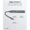 Goobay Slim 4-Port USB-Hub USB-C / USB-A 5 Gbit/s - USB 3.2 lizdas (79158)