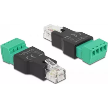 Adapteris RJ11/14 kištukinis į gnybtų bloką 4 kontaktų DeLOCK 66527