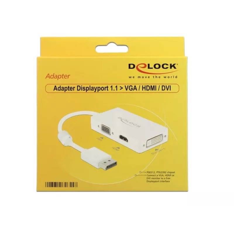 Laidas DeLOCK 0,16 m DisplayPort VGA HDMI DVI-D