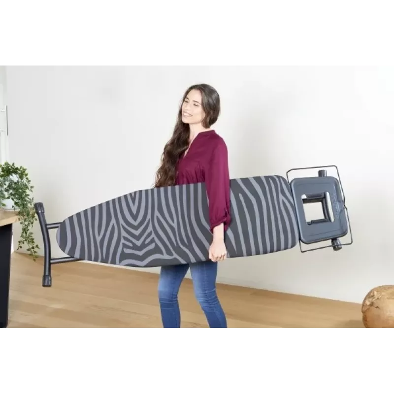 Pilno dydžio lyginimo lenta Taurus 994178000 — 410 x 1250 mm, reguliuojamas aukštis iki 930 mm, medvilninis užvalkalas, juoda