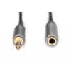 Digitus Audio ilginimo kabelis 3,5 mm lizdas – 3,5 mm kištukas 1,8 m juodas