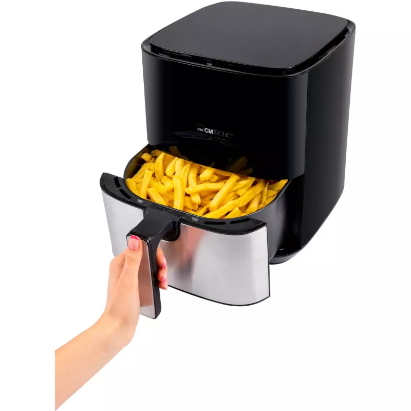 Clatronic FR 3782 H, oro gruzdintuvė, 5 l, 80 °C – 200 °C, juoda, nerūdijantis plienas