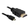 HDMI kabelis DeLOCK 2 m A tipo jungtis į D tipo juodas