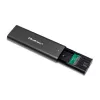 Qoltec 50312 išorinis M.2 NVMe SSD korpusas, USB Type-C, juodas