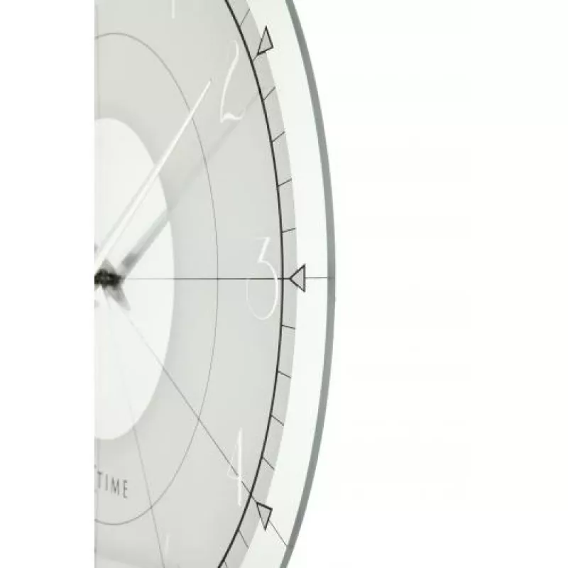 NeXtime klok 8125 Fancy Round, Ø43 cm, sieninis, baltas/sidabrinis