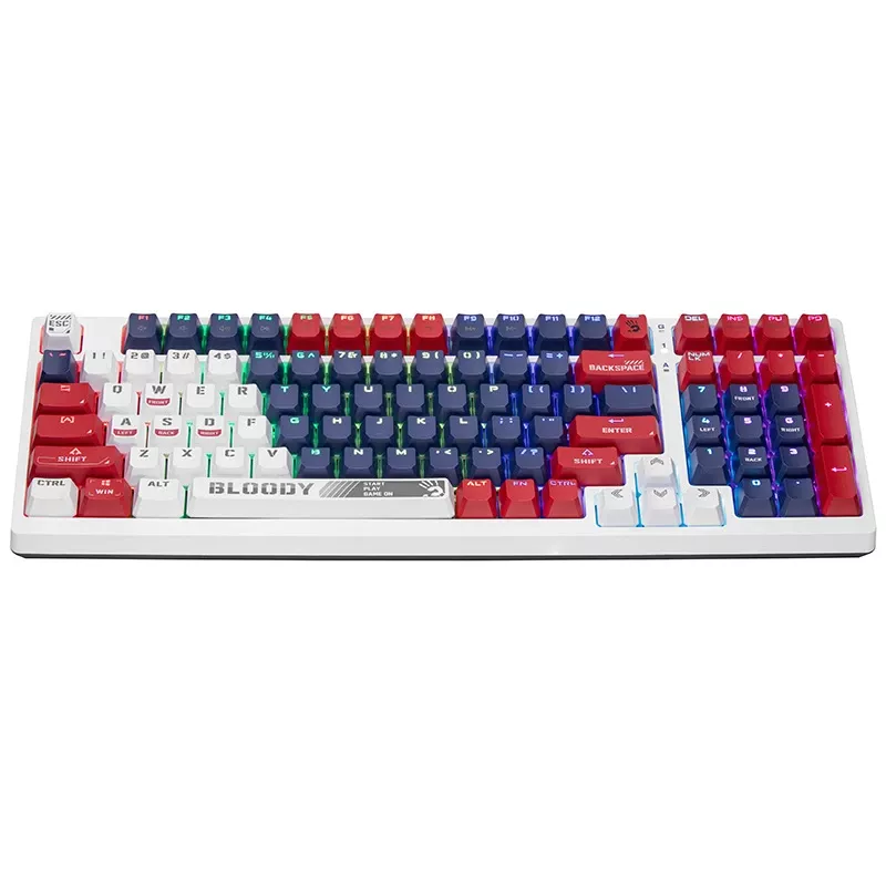 Žaidimų klaviatūra A4Tech Bloody S98, mechaninė, USB, Sports Navy, BLMS Red Plus