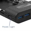 Akyga AK-BC-04 išorinės baterijos korpusas 8x 18650 Li-Ion elementams, 18 W, USB-C + 2x USB-A, LED žibintuvėlis, juodas