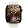 APPLE Watch Series 10 GPS + Cellular 46mm Auksinis Titano Korpusas su Žvaigždėtos Šviesos Sporto Juosta - S/M
