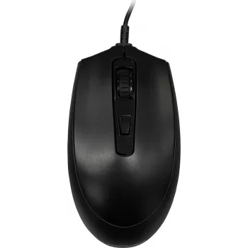 Laidinė USB pelė LC-Power LC-M721B – juoda, optinė, ergonomiškas dizainas