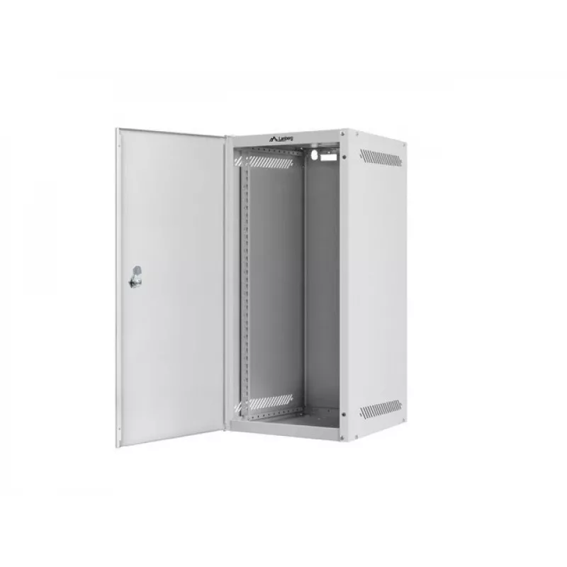 Sieninis 10 inch rack Lanberg WF10-2312-00S, 12U, pilkas, stiklinės durys