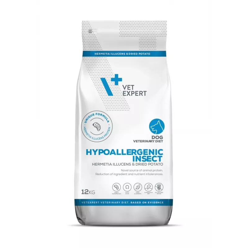VET EXPERT Veterinary Diet Hypoallergenic Insect Dog šunų sausas ėdalas 12 kg
