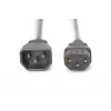 Digitus ASSMANN maitinimo prailginimo laidas - IEC 60320 C14 į IEC 60320 C13 - 250 V AC - 1,2 m - liejinis - juodas (AK-440201-012-S)
