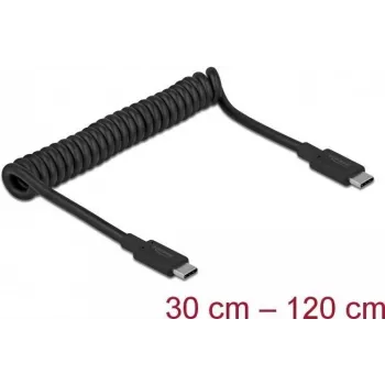 USB kabelis DeLOCK 85350 USB 3.2 Gen 2 1,2 m USB-C juodas