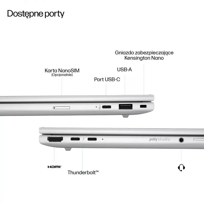 HP EliteBook 8 G1a nešiojamas kompiuteris Ryzen AI 5 Pro 340 14 inch WUXGA IPS 400 nitų AG LBL 32 GB DDR5 5600 SSD 1 TB Radeon 840M kamera IR 5 MP AI 62 Wh Windows 11 Pro 3 metų OnSite garantija