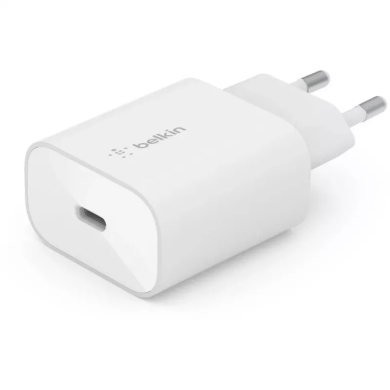 Belkin WCA004vfWH belaidis greitojo įkrovimo adapteris išmaniesiems telefonams ir planšetiniams kompiuteriams, baltas