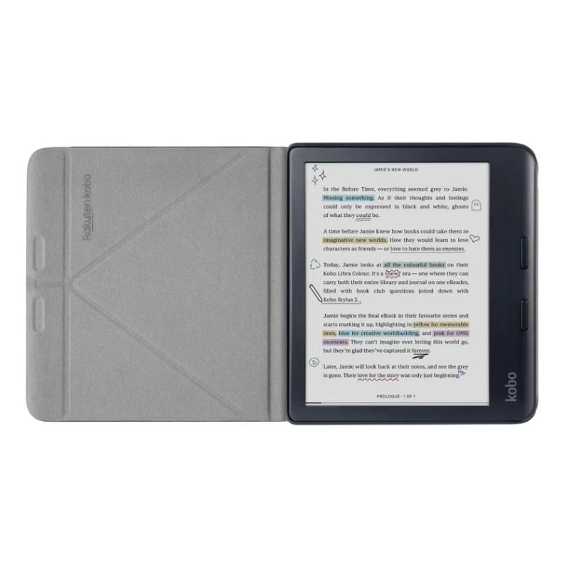 Folio dėklas Kobo Libra Colour SleepCover 17,8 cm juodas