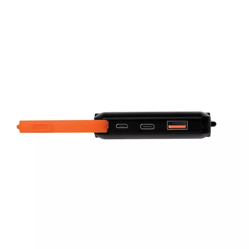 Logilink PA0273 – Saulės energijos powerbank su žibintuvėliu, Li-Pol, 10000 mAh, 18 W, 3 A, PD 2.0, QC 3.0, Ultra Fast Charge, 2 išvesties prievadai (USB Type A, 24 kaiščių USB-C), laidas USB