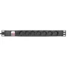 Maitinimo juosta Extralink 19 inch 1U 7 lizdai EU tipo PDU su jungikliu