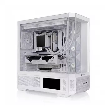 Korpusas THERMALTAKE Midi View 370 TG ARGB Snow/White, grūdintas stiklas, ARGB apšvietimas