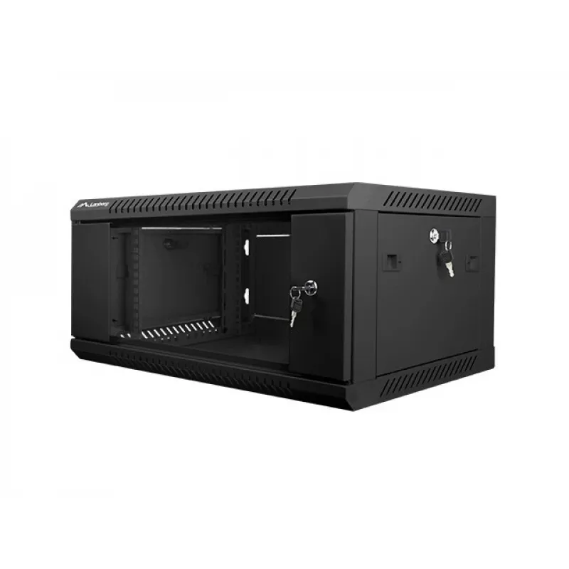 Sieninis tinklo stovas LANBERG WF01-6404-10B 4U 19 colių 600×450×285 mm IP20 juodas, 60 kg talpa