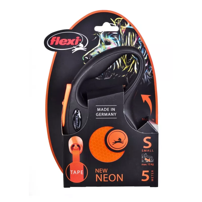 FLEXI New Neon S - ištraukiamas pavadėlis - 5 m