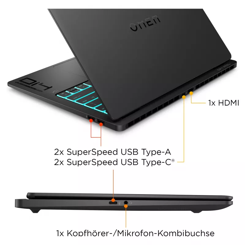 HP OMEN Transcend 14-fb1097ng žaidimų nešiojamasis kompiuteris 35,6 cm (14 inch)
