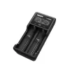 Įkroviklis akumuliatoriams XTAR VC2SL – USB 5V 1A, LCD, krauna 2 elementus, suderinamas Li‑Ion/NiMH/NiCd, dydžiai A/AA/AAA/AAAA/C/D/SC, juodas