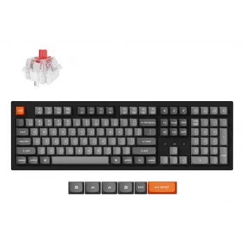 Keychron K10 Max belaidė mechaninė klaviatūra QMK, universali USB RF Wireless Bluetooth, juoda