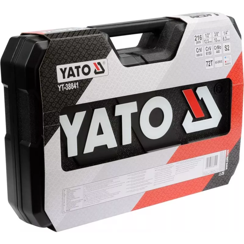 YATO YT-38841 1/4, 3/8, 1/2 colių veržliarakčių komplektas