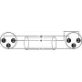 Audio kabelis Omnitronic 3022075A 0,2 m XLR 3 kontaktų juodas