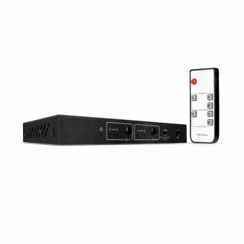 Lindy 2x2 HDMI 18G Matrica, AV matricinis perjungėjas, 18 Gbit/s, 4096 x 2160 pikseliai, TOSLINK, Juoda, Metalinis