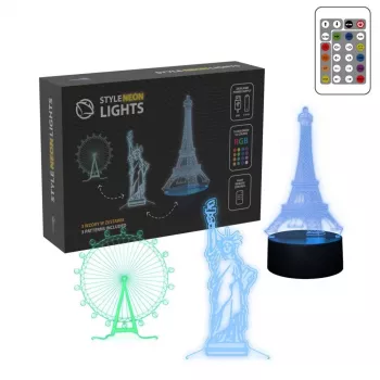 Manta SNL125RGB RGB 3D pastato dekoratyvinė LED lempa