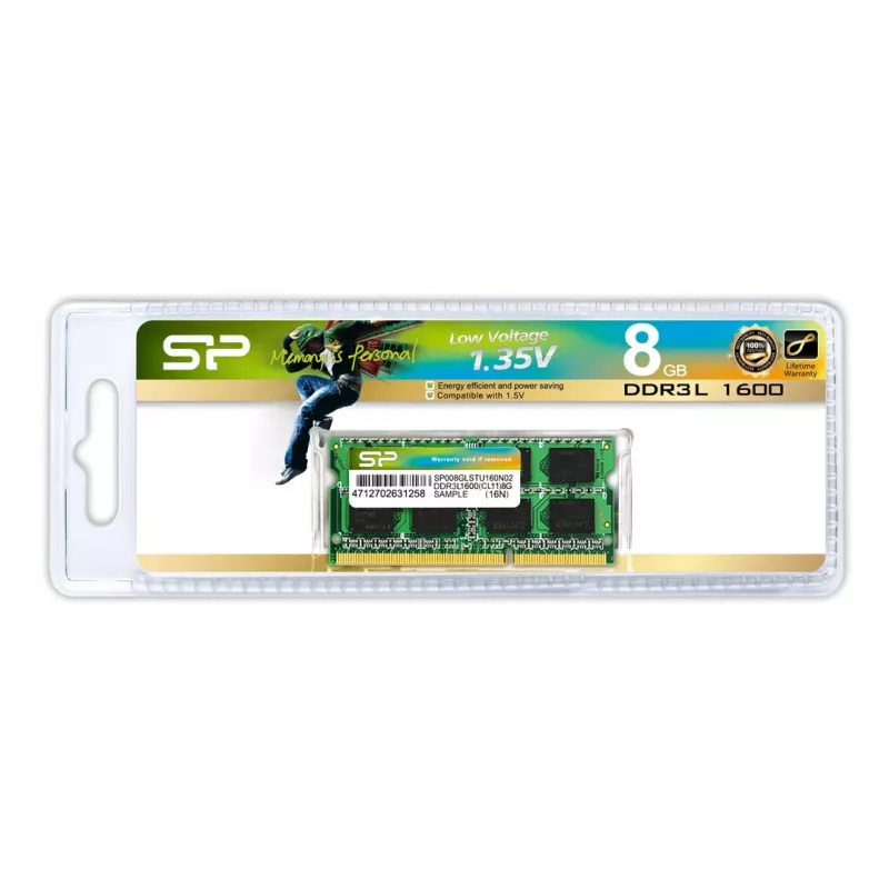 Atminties modulis Silicon Power DDR3L 8GB 1600MHz SO-DIMM 204 kontaktų 1.35V CL11