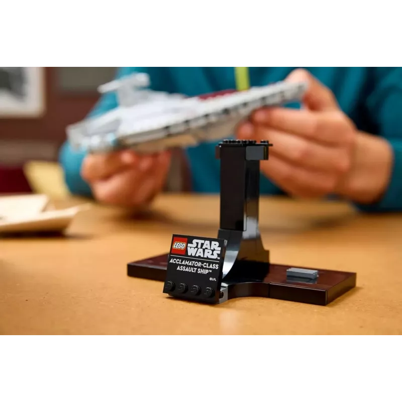 LEGO Star Wars Acclamator klasės puolimo laivas rinkinys 75404 — statybos rinkinys, 450 dalių, demonstracinis modelis 130×150×230 mm
