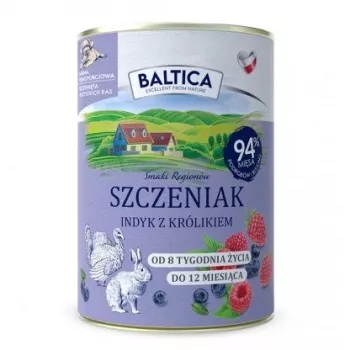 BALTICA regional flavours Puppy Turkey with rabbit - šlapias šunų ėdalas - 400g