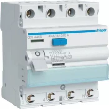 Hager CDS440D - 40 A - 230/400 V - Pilka - Balta - -25 - 40 °C - -55 - 70 °C