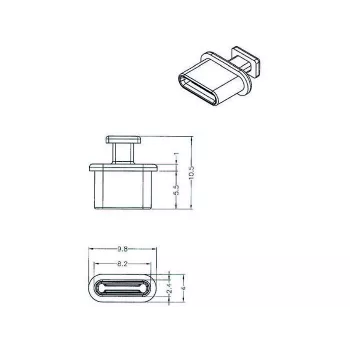 Apsauginis kištukas USB Type-C lizdui DeLOCK 64013 juodas